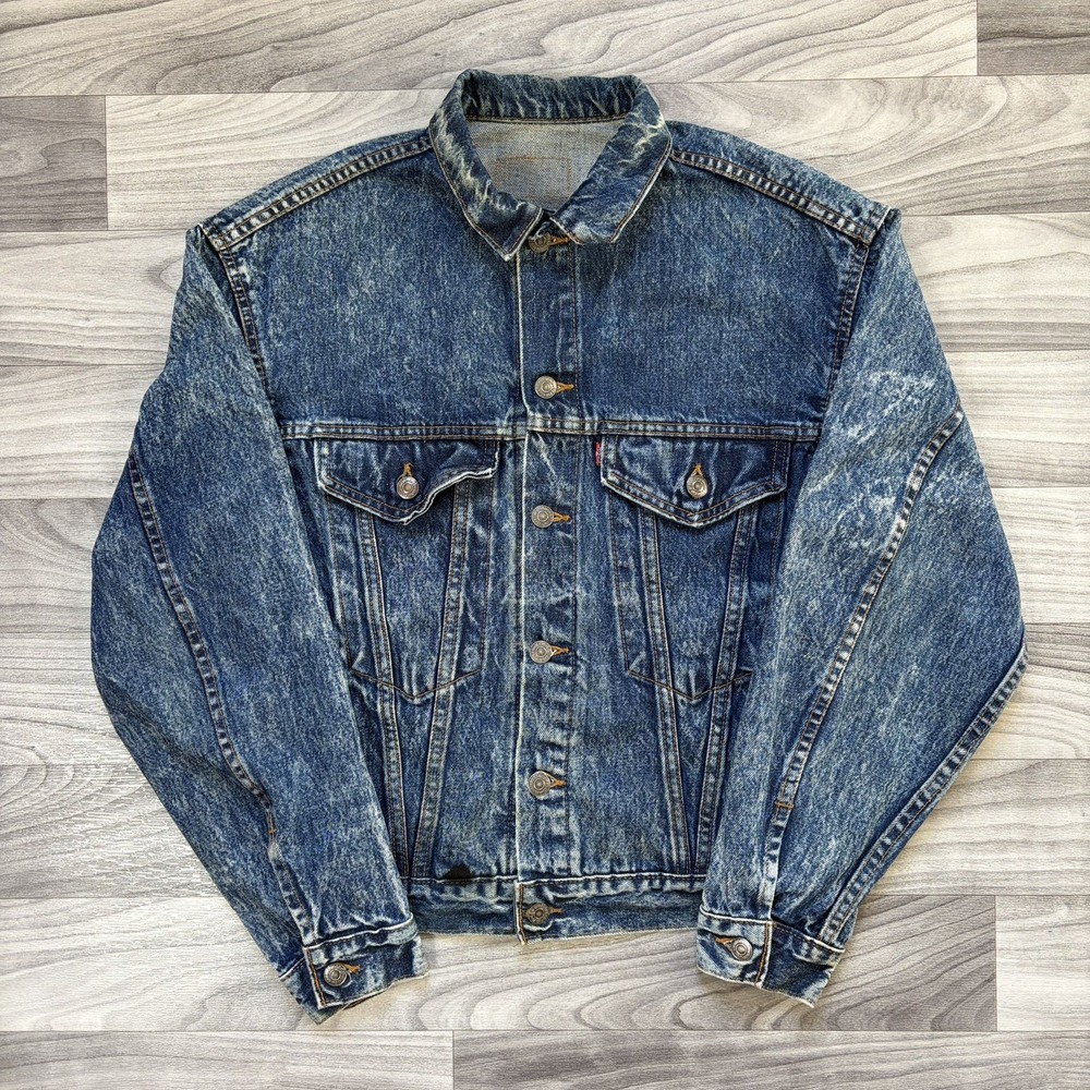 VTG Levi's Jacket Size Small Type III Acid Wash Denim Trucker Jacket USA Made